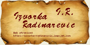 Izvorka Radinarević vizit kartica